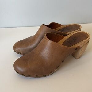 Bosabo Made in France Leather Wooden Heel Clogs – Euro 40 (Fits Women’s 8.5)